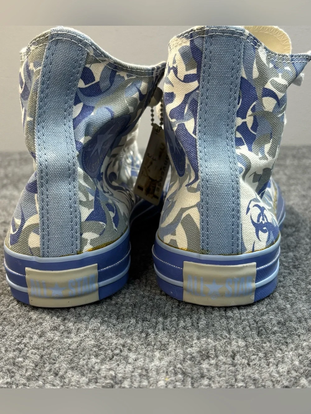 Converse All Star High Top Blue Camo Biohazard Aquatic VTG 1W317 Mens Sz 8 Tag - Picture 13 of 16